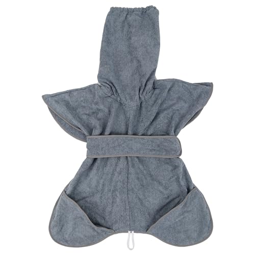 Schnell trocknender Haustier-Bademantel mit verstellbarem Bund, ideal für große Hunde, nach dem Baden, komfortabler, saugfähiger Stoff von Hattba