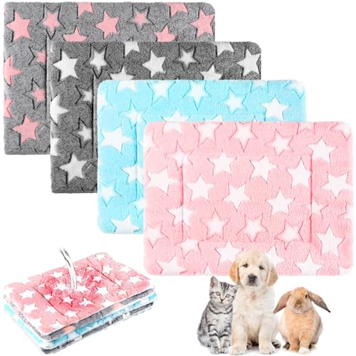 Haull 4 Stück wasserdichte Meerschweinchen-Bettwäsche, Meerschweinchen, Fleece, Käfigeinlagen, weiche Hunde- und Katzenbettmatte, wendbar, Tier-Pinkelunterlage, verdickt, Hamster, gemütlich, Haull 4 Stück wasserdichte Meerschweinchen-Bettwäsche, Meerschweinchen, Fleece, Käfigeinlagen, weiche Hunde- und Katzenbettmatte, wendbar, Tier-Pinkelunterlage, verdickt, Hamster, gemütlich, von Haull