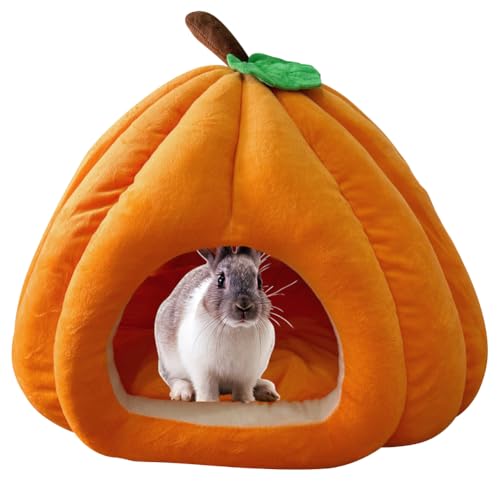 Hausio Gemütliche Plüsch Kaninchenhöhle, abnehmbar & waschbar, weiches Kuschelbett in Kürbisform, isolierend & atmungsaktiv, ideal für Kaninchen, Meerschweinchen & kleine Haustiere (Orange) Hausio Gemütliche Plüsch Kaninchenhöhle, abnehmbar & waschbar, weiches Kuschelbett in Kürbisform, isolierend & atmungsaktiv, ideal für Kaninchen, Meerschweinchen & kleine Haustiere (Orange) von Hausio