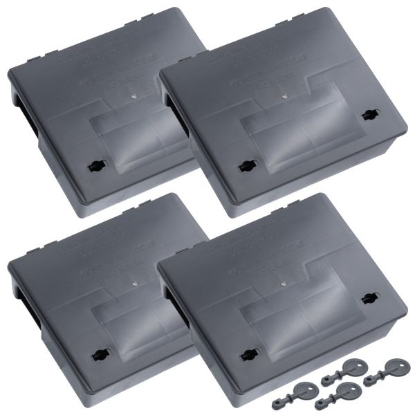 4x Köderstation Kompaktbox schwarz - Köderbox für Ratten - Rattenbo... 4x Köderstation Kompaktbox schwarz - Köderbox für Ratten - Rattenbo... von Hausmarke