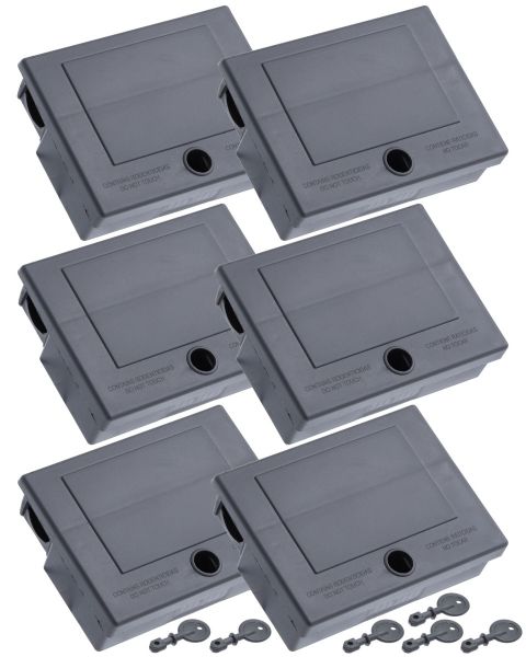 6x Köderstation Mäusebox 6er Sparset - Nagerköderstation - Köderbox... von Hausmarke