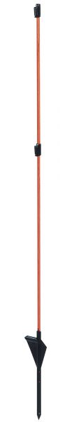 Fiberglaspfahl, 110 cm, orange, mit 2 Isolatoren, Weidezaunstab aus... von Hausmarke
