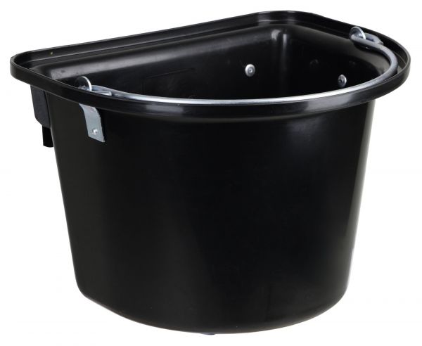 Futterkrippe 12 Liter, Schwarz, mit Aufhängehaken und Henkel, Futte... von Hausmarke