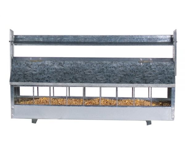 Geflügel-Futterautomat 4 Liter, verzinkt, drehbare Rolle, Futteraut... von Hausmarke