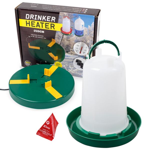 Komplettset: Tränkenwärmer Ø20cm + Geflügeltränke 1,5 Liter + Vitam... Komplettset: Tränkenwärmer Ø20cm + Geflügeltränke 1,5 Liter + Vitam... von Hausmarke
