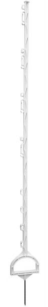 Steigbügelpfahl MUSTANG 155cm, weiß, 16 Ösen, glasfaserverstärkter ... von Hausmarke