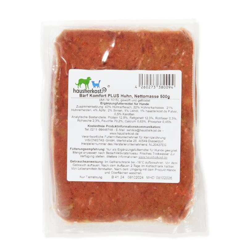 Haustierkost BARF Komfort PLUS Huhn - 12 x 500 g Haustierkost BARF Komfort PLUS Huhn - 12 x 500 g von Haustierkost