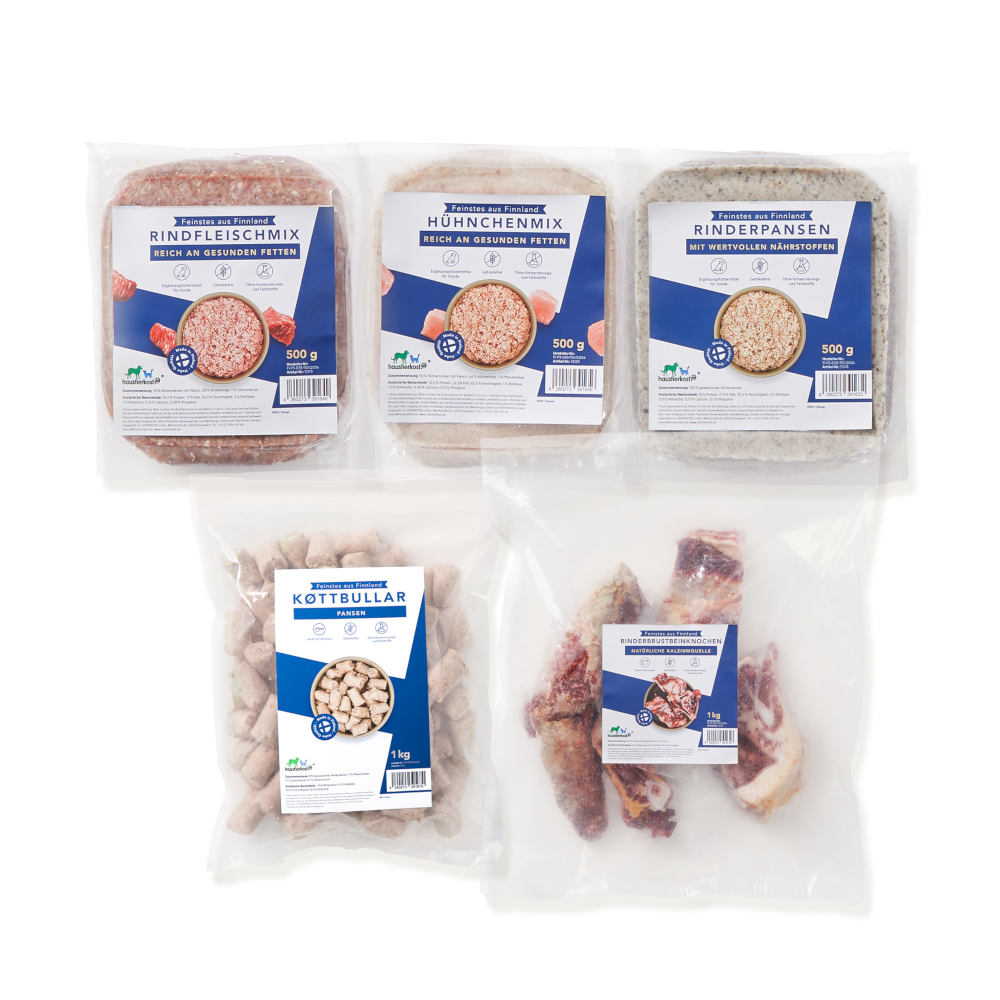 Haustierkost Probierpaket Finnland für Barfer - 5 kg Haustierkost Probierpaket Finnland für Barfer - 5 kg von Haustierkost