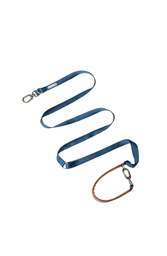 4-fach verstellbare Hundeleine aus veganem Leder, Nylon, freihändig, HAUTICO X MOCHAAAA (Marineblau) von Hautico