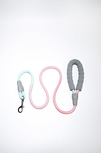 Leine mit Farbverlauf, weich gepolsterter Griff, HAUTICO X MOCHAAAA (Rosa-Blau) von Hautico