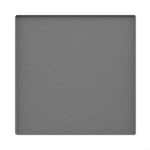 HavenDomicile Silikon-Kühlschrankmatte mit 0,6 cm erhöhtem Rand – wasserdichter Schutz unter dem Kühlschrank für Teppiche und Böden (60 x 60 cm grau) von HavenDomicile