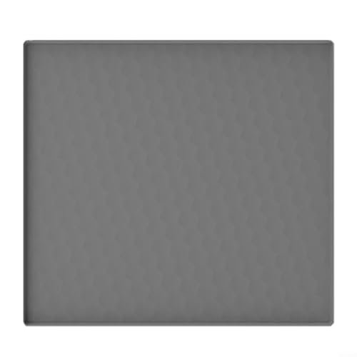 HavenDomicile Silikon-Kühlschrankmatte mit 0,6 cm erhöhtem Rand – wasserdichter Schutz unter dem Kühlschrank für Teppiche und Böden (65 x 60 cm, grau) von HavenDomicile