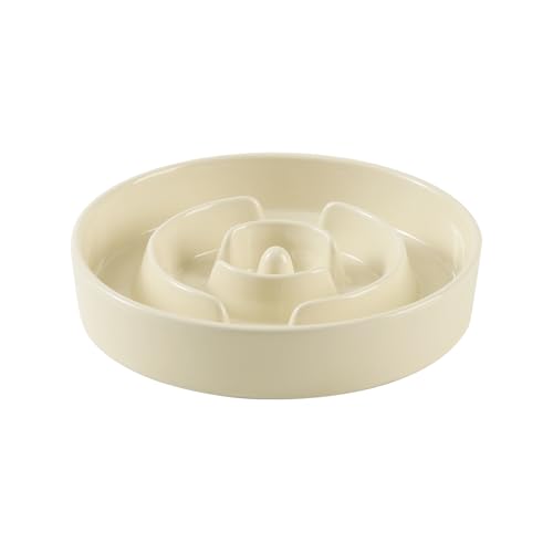 Havniva 18,5 cm Keramik Slow Feeder Hundenapf für mittelgroße und große Rassen Puzzle Hundefutter Schüssel Anti-Schluck Haustier Slow Feeder stoppen Blähungen verhindern Ersticken (Einzelnapf-Beige) Havniva 18,5 cm Keramik Slow Feeder Hundenapf für mittelgroße und große Rassen Puzzle Hundefutter Schüssel Anti-Schluck Haustier Slow Feeder stoppen Blähungen verhindern Ersticken (Einzelnapf-Beige) von Havniva
