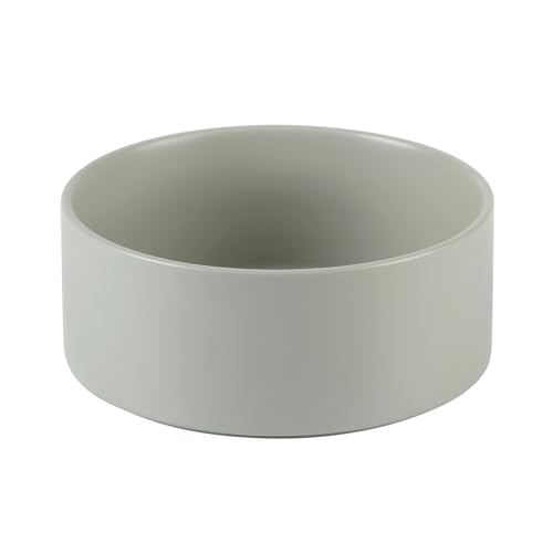Havniva Keramik Hundenapf, Futter- und Wassernapf für mittelgroße Rassen, Haustiernapf als Ersatz (18,5 cm, Einzelnapf, Grau) von Havniva