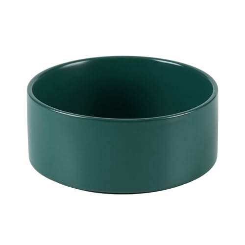 Havniva Keramik Hundenapf, Futter- und Wassernapf für mittelgroße Rassen, Haustiernapf als Ersatz (18,5 cm, Einzelnapf, Grün) von Havniva