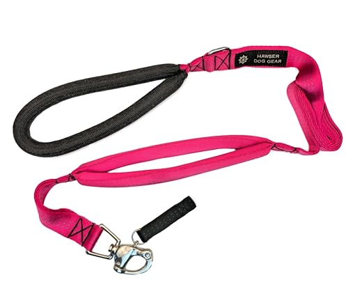 Robuste Hundeleine, 1,8 m, Schnellverschluss, Dyneema-Griff, wasserdicht, 316 Edelstahl, handgefertigt, USA (Raspberry Pink) von Hawser Dog Gear