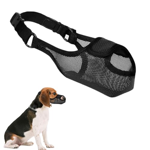Maulkorb für Hunde, atmungsaktiv, weicher Netz-Maulkorb für kleine, mittelgroße und große Hunde, Welpen-Maulkorb, weicher Maulkorb zum Stoppen von Bellen (L) von Haxisii