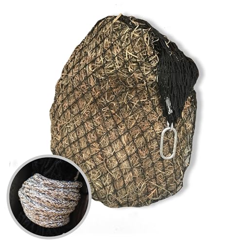 Hay Chix® Heunetz Langsames Feed Heunetz von für [Pferde und Vieh Gesundheit, Heu Feeder, Heu Netz langsames Füttern Heu Netz] Sparen Sie Zeit, Heu und Geld! Halbbalsennetz, 3,8 cm, strapazierfähig von Hay Chix
