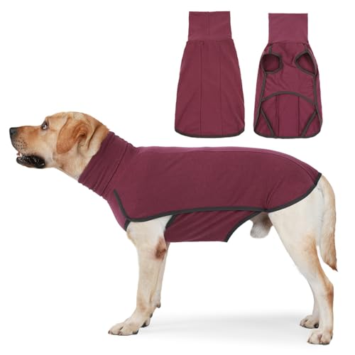Hundepullover Fleece Weste, Warm Pullover Fleece Hundejacke mit Leine Attachment, Winter Hundepullover Mantel, Kaltwetter Hundebekleidung für kleine Hunde, Innen und Außeneinsatz (Burgunderrot, 3XL) Hundepullover Fleece Weste, Warm Pullover Fleece Hundejacke mit Leine Attachment, Winter Hundepullover Mantel, Kaltwetter Hundebekleidung für kleine Hunde, Innen und Außeneinsatz (Burgunderrot, 3XL) von HayLEa