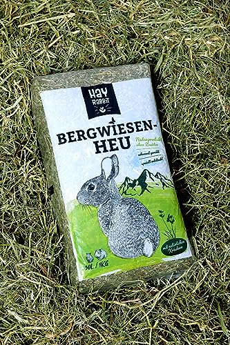 Hayrabbit - Bergwiesenheu 1kg - Heu Aus Deutschen Gründlandregionen - Abgepackt In 1kg Beuteln von Hayrabbit