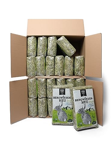 Hayrabbit - Bergwiesenheu 24KG - Heu Aus Deutschen Gründlandregionen - Abgepackt In 1kg Beuteln von Hayrabbit