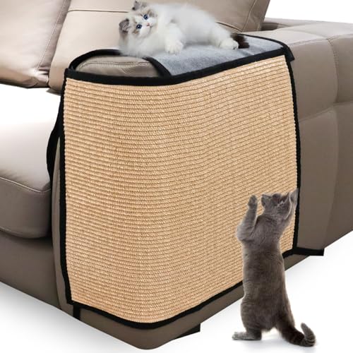 Katzenkratz-Möbelschutz aus natürlichem Sisal, kratzfeste Matte für Sofa, Couch, Stuhl, sowohl für linke als auch rechte Seite von Möbeln, einfach aufzubauen von Hazacl