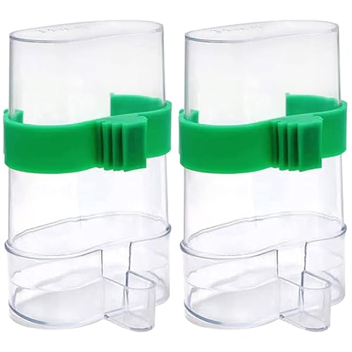 220 ml Automatischer Vogelwasserspender, Clear Cage Feeder -Flasche für Kanarische Papageienfinken Lovebird, Vogelkäfigzubehör für kleine Haustiere von Hbbgdiy