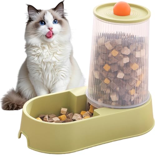 Automatischer Katzenfutterspender, 2000 ml, durchsichtiger Katzenfutterspender aus Kunststoff, rutschfeste Hundefutterstation für Katzen, Hunde und kleine Nagetiere Automatischer Katzenfutterspender, 2000 ml, durchsichtiger Katzenfutterspender aus Kunststoff, rutschfeste Hundefutterstation für Katzen, Hunde und kleine Nagetiere von Hbbgdiy
