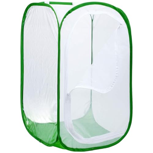 Butterfly Cage Ultra Fine Mesh Pop-up-Insektenlebensraum mit Reißverschluss für Pflanzen, Sämlinge, Gemüse, Blumen, Gartenschutz und Bestäuber im Freien von Hbbgdiy