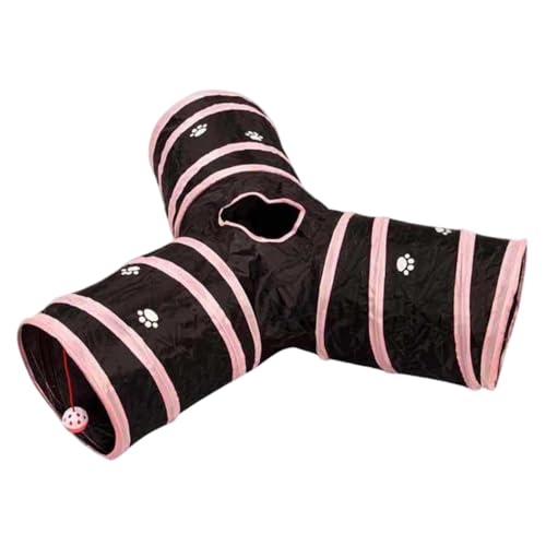 Cattunnel Y-förmiger Katze-Röhrchen mit Hängenden Bell & Center Loch Faltbares Spieltunnel Polyester Hideaway für Innenräume von Hbbgdiy