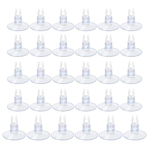 Hbbgdiy Aquariumsaugne Tassen, 30 Prozent 4 × 25 mm Plastikfischtanksaugne, klare Luftschlauchhalter -Klemmfischtankbehörde für Schildkröte, Froschfluggesellschaft Schlauch von Hbbgdiy