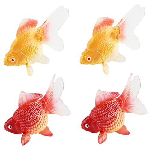 Hbbgdiy Gefälschte Goldfische, 4pcs künstliches Aquariumdekor Kunststoff Fischmodell Realistisch bewegende gelbe und rotgoldfische schwimmende Fischtankdekorationen. Hbbgdiy Gefälschte Goldfische, 4pcs künstliches Aquariumdekor Kunststoff Fischmodell Realistisch bewegende gelbe und rotgoldfische schwimmende Fischtankdekorationen. von Hbbgdiy