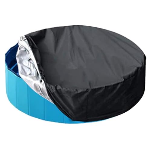 Hbbgdiy Hundepoolabdeckung 63x12in wasserdichtes UV -Widerstand runde Haustierpoolabdeckung mit Kordeladring und Griff, 420d Oxford Fabric Outdoor Hundebad für und Trümmer Hbbgdiy Hundepoolabdeckung 63x12in wasserdichtes UV -Widerstand runde Haustierpoolabdeckung mit Kordeladring und Griff, 420d Oxford Fabric Outdoor Hundebad für und Trümmer von Hbbgdiy