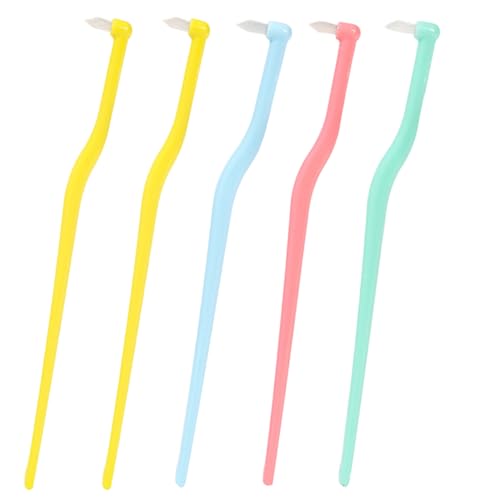 Hbbgdiy Hundzahnbürste, 5pcs 4 Farben weiche Safe PP TPE Hundzahnbürste mit Nylon Haar, waschbarer wiederverwendbarer Ersatztierzähne Hbbgdiy Hundzahnbürste, 5pcs 4 Farben weiche Safe PP TPE Hundzahnbürste mit Nylon Haar, waschbarer wiederverwendbarer Ersatztierzähne von Hbbgdiy
