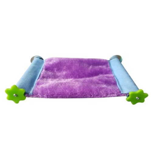 Papageien House Bett warm warm Papagei Hängematte Hängematte weiche Plüsch Hängende Blockierhaus Vögel Nest Stand Spielzeugpapagei lila l von Hbbgdiy