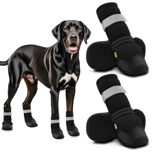 Hcpet Hundeschuhe, Hundeschuhe und Pfotenschutz für Winter, verschneite Tage, regnerisches Wetter, Outdoor, rutschfeste Sohle, Hundestiefel für Hartholzböden, schwarzes Bein 3 Hcpet Hundeschuhe, Hundeschuhe und Pfotenschutz für Winter, verschneite Tage, regnerisches Wetter, Outdoor, rutschfeste Sohle, Hundestiefel für Hartholzböden, schwarzes Bein 3 von Hcpet