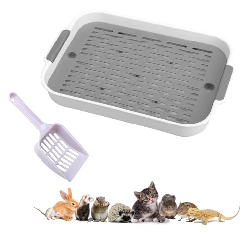 Kaninchen Toilette mit Schaufel, Katzenklo Klein, Hasentoilette, Kaninchentoilette, Kaninchenklo, Kunststoff Gitterrost Kleintier Katzentoilette, Hamster Toilette Meerschweinchen Toilette Kaninchen Toilette mit Schaufel, Katzenklo Klein, Hasentoilette, Kaninchentoilette, Kaninchenklo, Kunststoff Gitterrost Kleintier Katzentoilette, Hamster Toilette Meerschweinchen Toilette von Hcunbsu