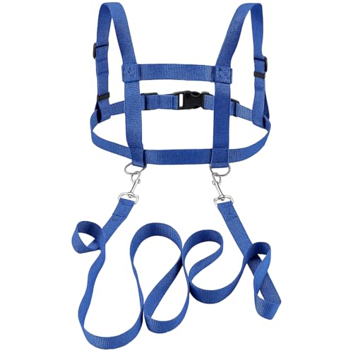 Pferdeleine Zum Spielen Für Kinder, Blau Pferdegeschirr Für Kinder, Kinder Leine Outdoor Spielzeug Für Rollenspiele, Verstellbares Pferdegeschirr Für Jungen Und Mädchen, Ideal Für Skifahren Und Famili von HcvGcm
