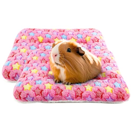 HeNdShe Meerschweinchenbett, 2 Stück, weiche Plüsch-Matte für Kleintiere, waschbar, warme Schlafunterlage für Kaninchen, Ratten, Frettchen, Chinchillas, 30,5 x 25,4 cm HeNdShe Meerschweinchenbett, 2 Stück, weiche Plüsch-Matte für Kleintiere, waschbar, warme Schlafunterlage für Kaninchen, Ratten, Frettchen, Chinchillas, 30,5 x 25,4 cm von HeNdShe