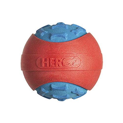 Caitec Corp Hero Außenarmor Ball Hundespielzeug, schwimmt und quietscht, Small 3", blau von HeRo24