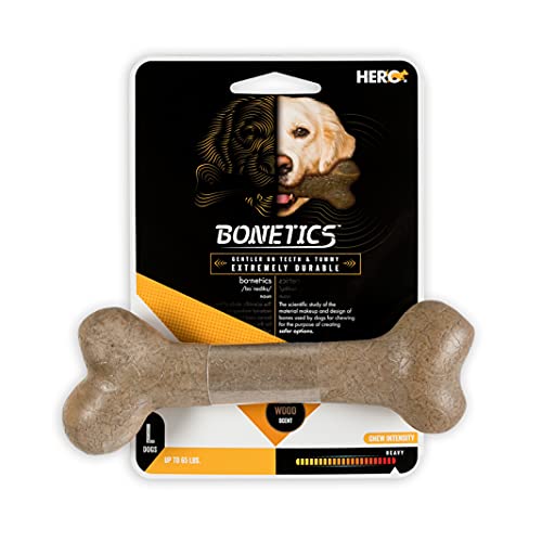 Hero | Bonetics | Hundeknochen | Welpenknochen | Entwickelt für große Hunde bis zu 29,5 kg (Holzduft) von HeRo24