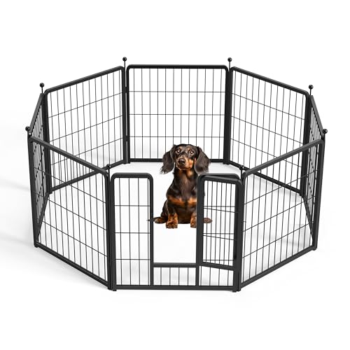 Hunde-Laufstall, 8 Paneele, 61 cm, Robustes Metall, Haustier-Laufstall, für drinnen und draußen, für Camping, Hof, Wohnmobil, Gartenzaun, Privatsphäre, Terrasse, Schwarz Hunde-Laufstall, 8 Paneele, 61 cm, Robustes Metall, Haustier-Laufstall, für drinnen und draußen, für Camping, Hof, Wohnmobil, Gartenzaun, Privatsphäre, Terrasse, Schwarz von HealSmart