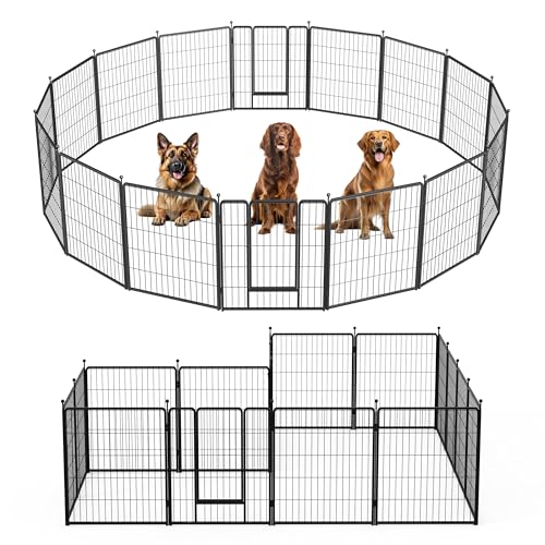 Hunde-Laufstall, 81,3 cm, 16 Paneele, idealer Hundezaun für kleine/mittelgroße Hunde Indoor & Outdoor Bliss, perfekter Hundegehege für Camping, Hof, Wohnmobil, Gartenzaun, Schwarz Hunde-Laufstall, 81,3 cm, 16 Paneele, idealer Hundezaun für kleine/mittelgroße Hunde Indoor & Outdoor Bliss, perfekter Hundegehege für Camping, Hof, Wohnmobil, Gartenzaun, Schwarz von HealSmart