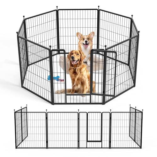 Hunde-Laufstall, 81,3 cm, 8 Paneele, idealer Hundezaun für kleine/mittelgroße Hunde Indoor & Outdoor Bliss, perfekter Hundegehege für Camping, Hof, Wohnmobil, Gartenzaun, Schwarz Hunde-Laufstall, 81,3 cm, 8 Paneele, idealer Hundezaun für kleine/mittelgroße Hunde Indoor & Outdoor Bliss, perfekter Hundegehege für Camping, Hof, Wohnmobil, Gartenzaun, Schwarz von HealSmart