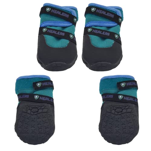 Healers Urban Walkers III Hundestiefel - Pfotenschutz mit rutschfester Gummisohle, wasserdicht, atmungsaktiv, reflektierend, Haustierschuhe für Hunde - sicherer Klettverschluss - 4er-Pack Booties Healers Urban Walkers III Hundestiefel - Pfotenschutz mit rutschfester Gummisohle, wasserdicht, atmungsaktiv, reflektierend, Haustierschuhe für Hunde - sicherer Klettverschluss - 4er-Pack Booties von Healers