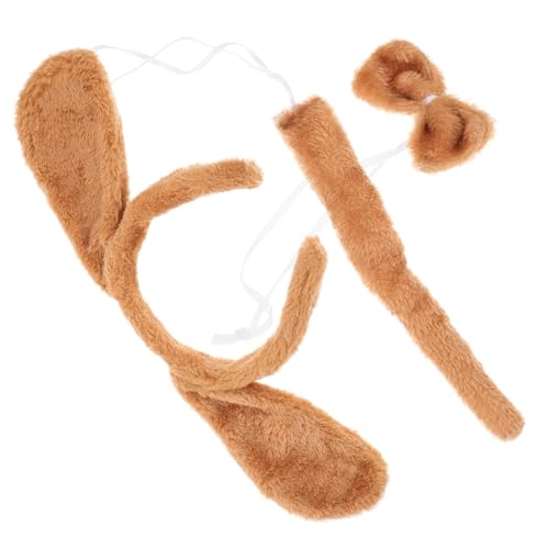 Healeved 1 Satz Tierkostüm Set für Hundeohren Haarreif Fliege und Zubehör für Halloween Cosplay und Karneval Strapazierfähigem Gefertigt und Spielerisch Gestaltet von Healeved