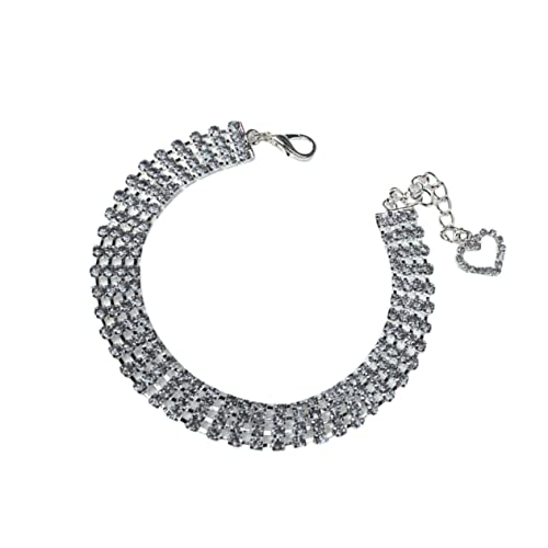 Healeved Haustierhalsband Kragen Hundehalsbänder Perlen Netter Hundehalsband Welpe Individuelles Hundehalsband Zubehör Halskette Schild Hund Anhänger Haustier-anhänger Weiß von Healeved