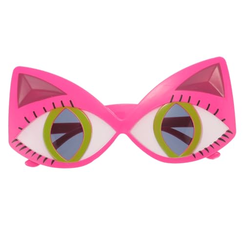 Healeved Katze Augenbrille Sonnenbrille für geformt Spaß Zubehör Katze-Cosplay-Requisite Katzenbrille Prop Katzenbrillen-Requisiten Katzengeschenke lustige Brille STK Rosy von Healeved