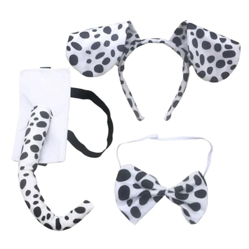 Healeved Welpenkopfschmuck Haustierschwanz Süße Schleife Tierzubehör Hundekostüm Halloween Lustige Hundekostüme Hundestirnband Zur Fellpflege Kostüm Für Hunde Party Stirnband von Healeved