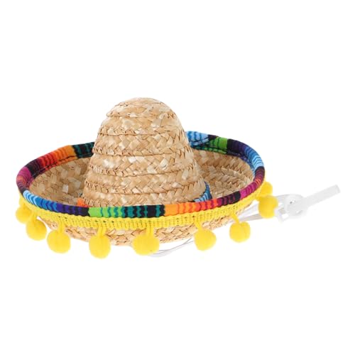 Healeved Western-Haarschmuck geburtstagsdekoration Mexikanischer Sombrero Mexikanische Partyhüte Mini Hut für Sombrero-Hüte kleine Partyhüte für Spielzeugtiere Taco-Hüte Polyester von Healeved